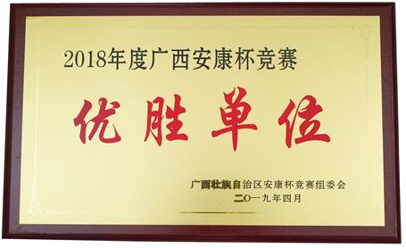 公司榮獲2018年度廣西“安康杯”競賽優勝單位